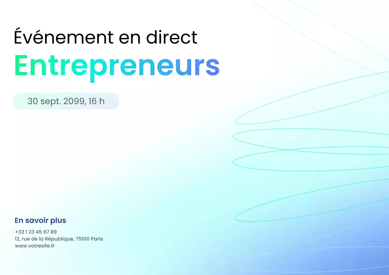 événement d'affaires moderne bleu