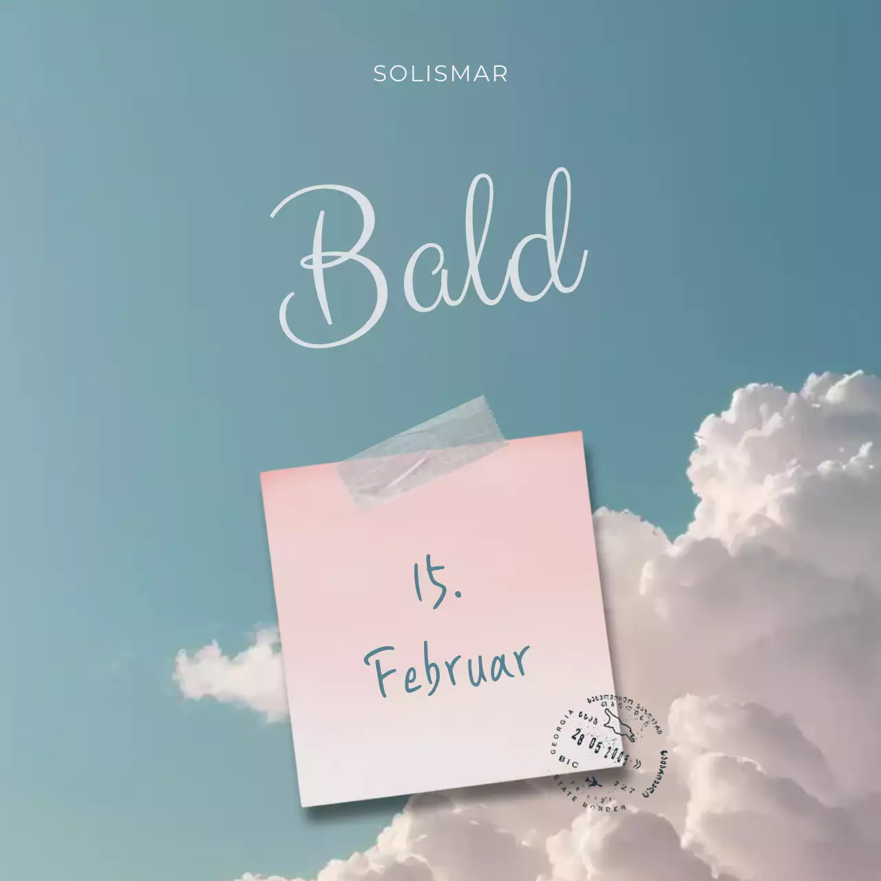 Blauer moderner Veranstaltungshinweis Social Media Square