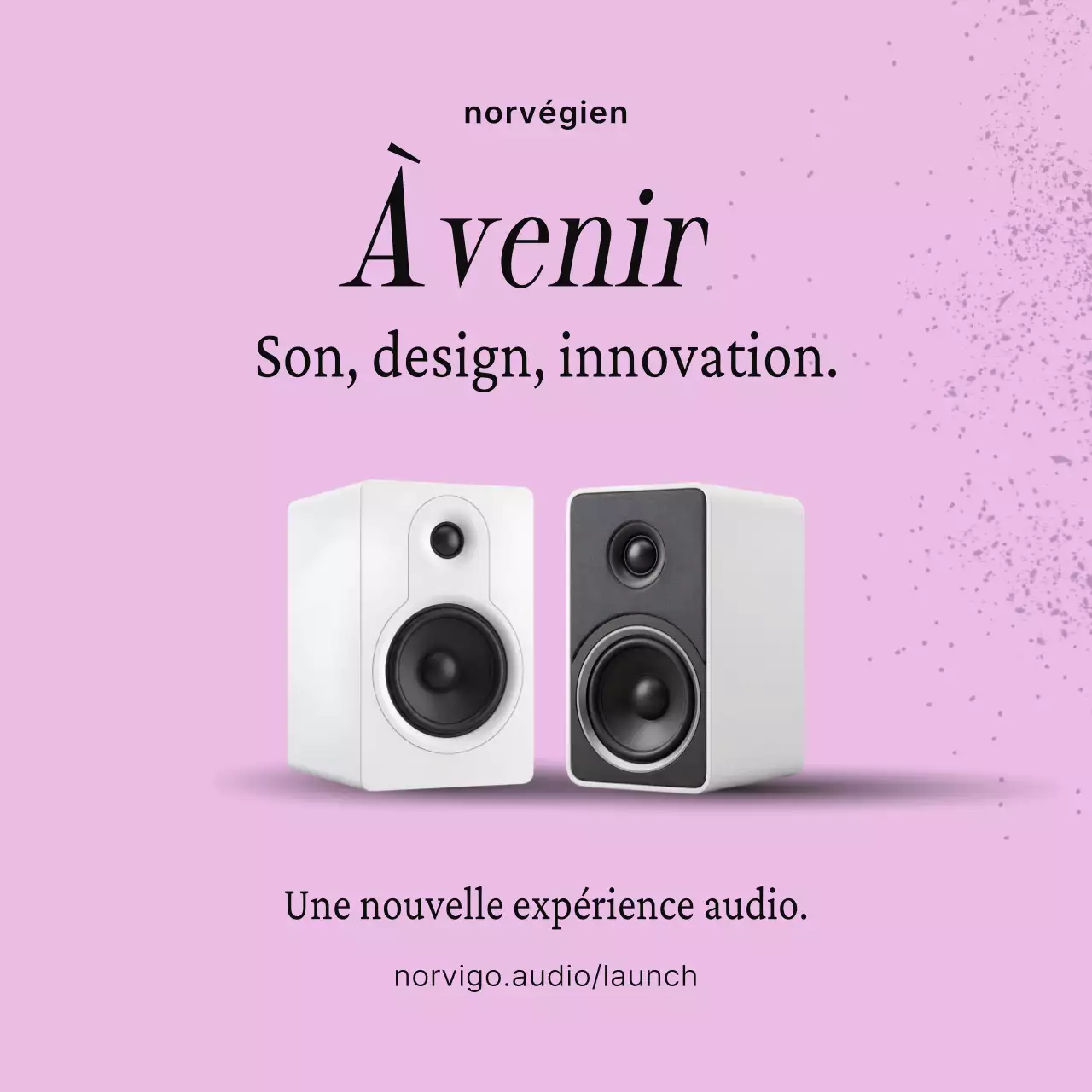 Promotion audio moderne rose sur les réseaux sociaux Square