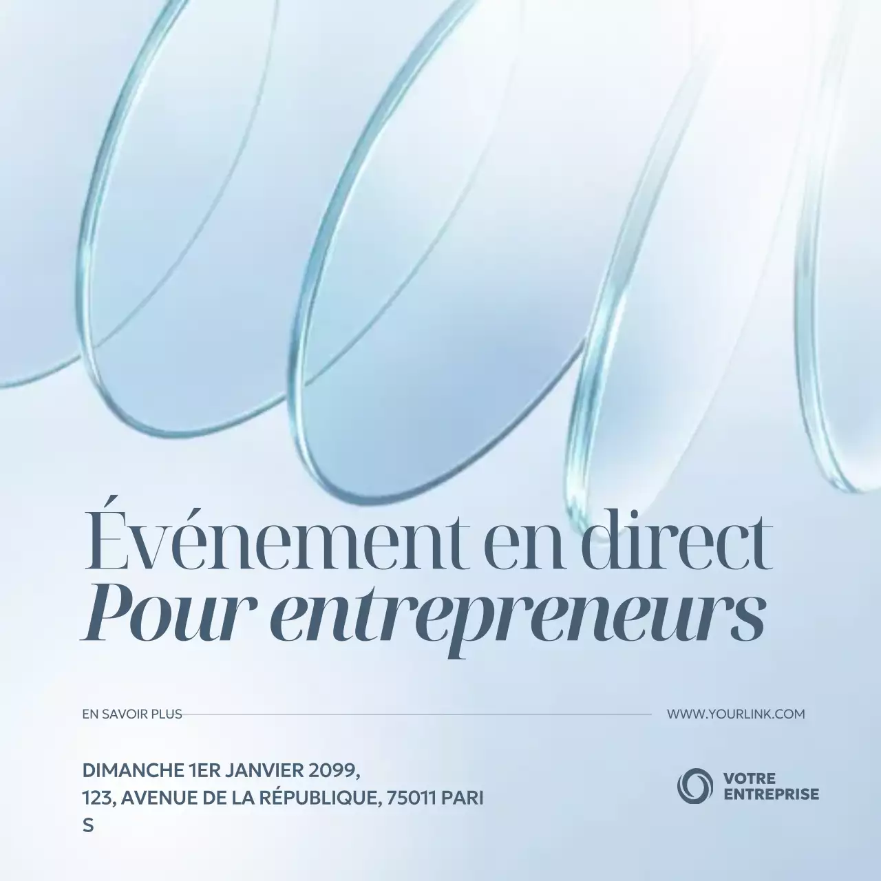 événement bleu pour les entrepreneurs modernes