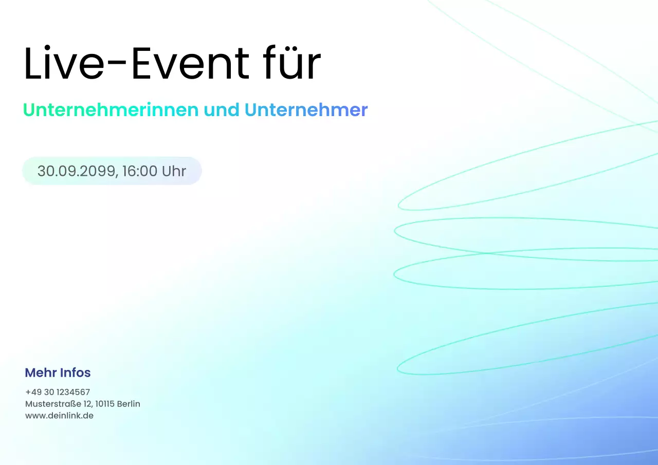 blaues modernes Geschäftsevent