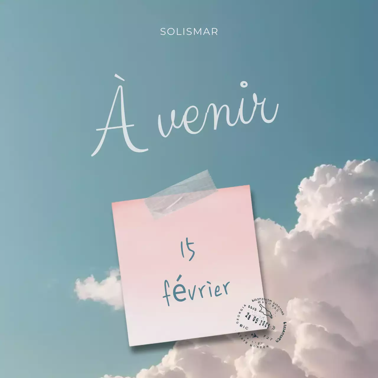 Avis d'événement moderne bleu sur les réseaux sociaux Square