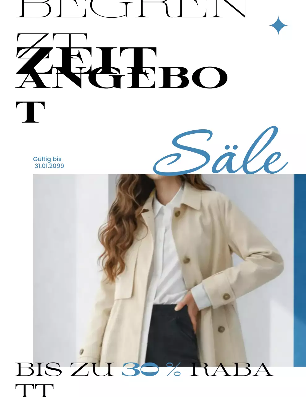 Beige moderne Mode-Aktion