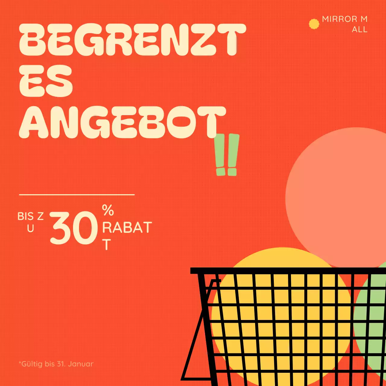 Orange Retro-Verkaufsaktion