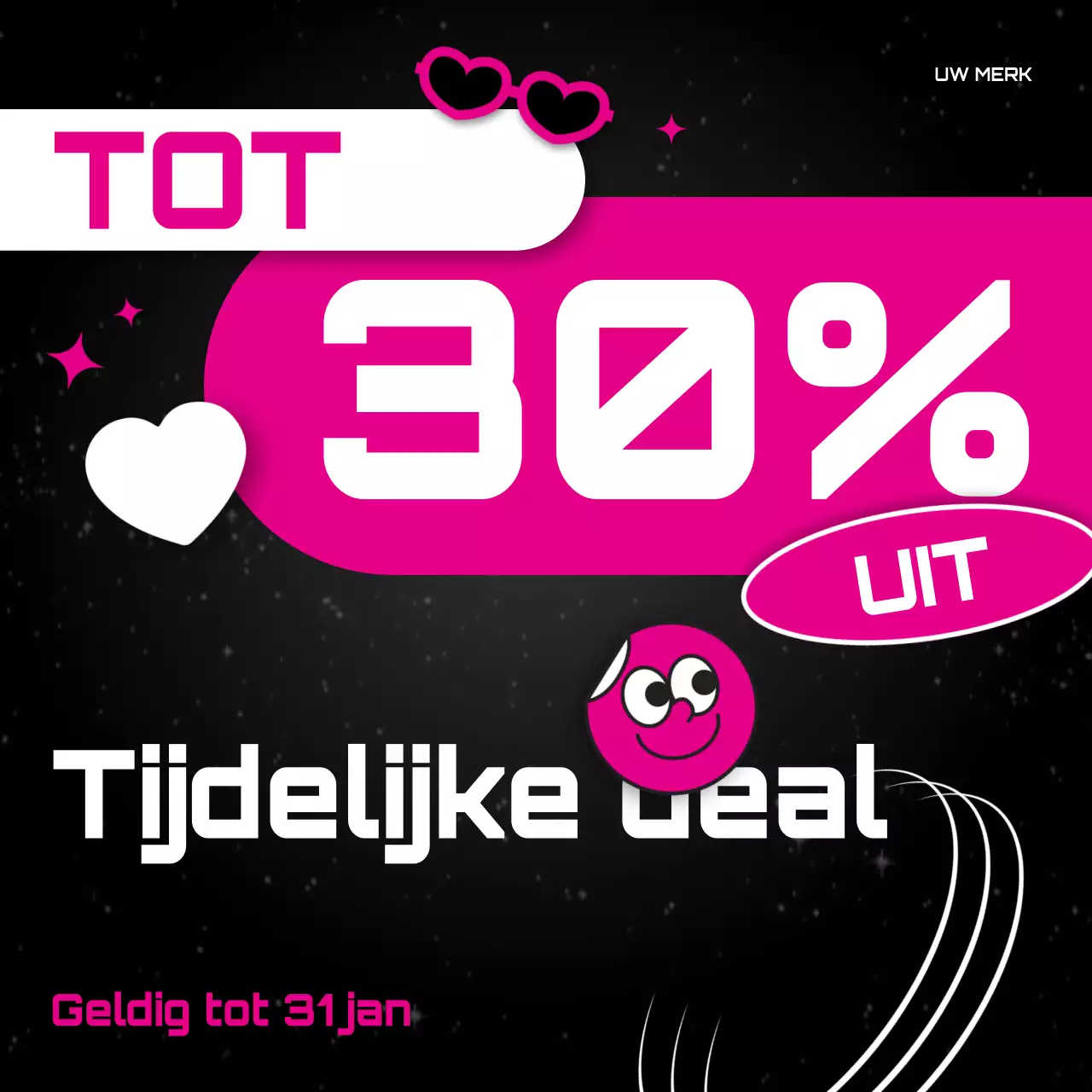 roze moderne uitverkoopactie