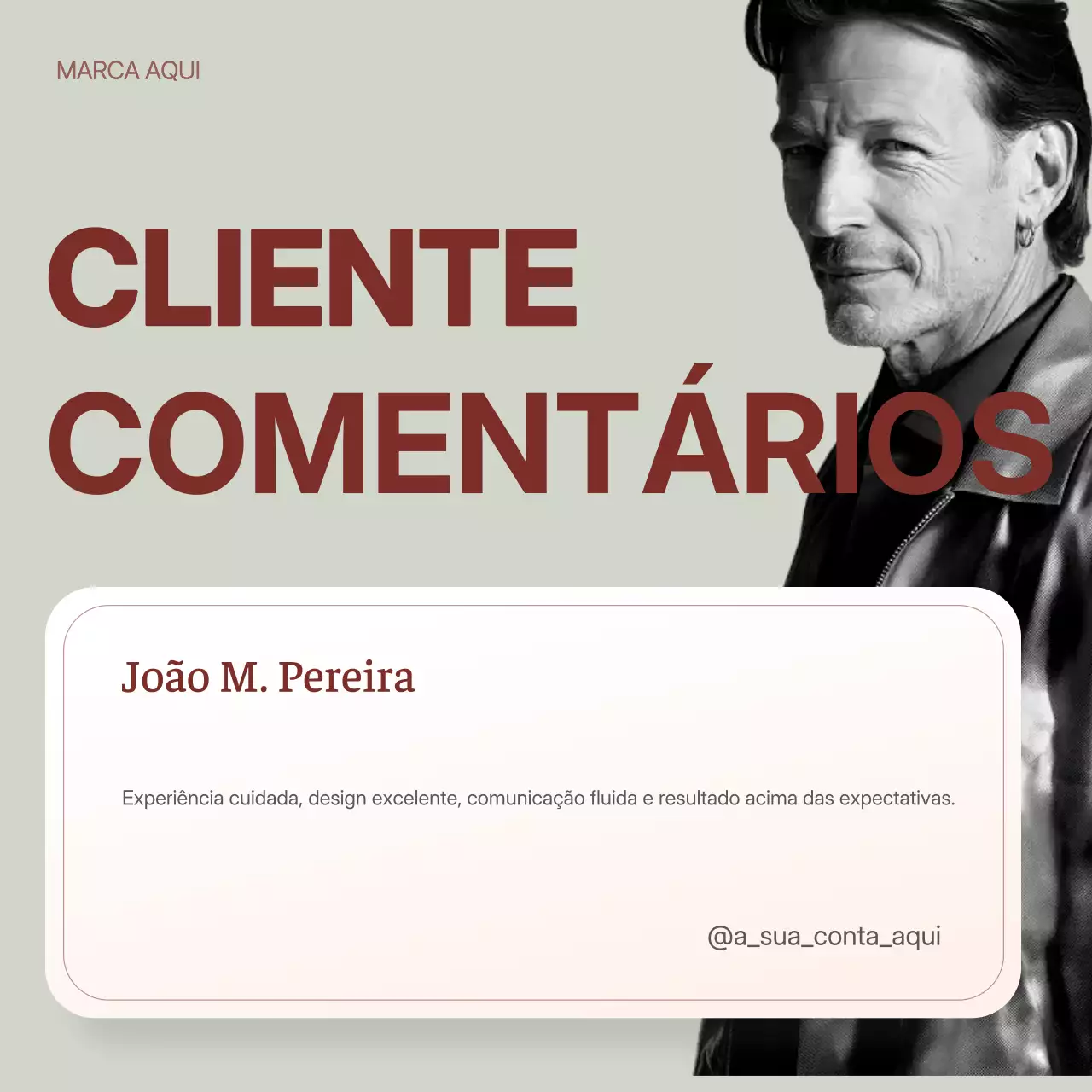 Postagem no Instagram com avaliação de cliente da Beige Modern Customer Review