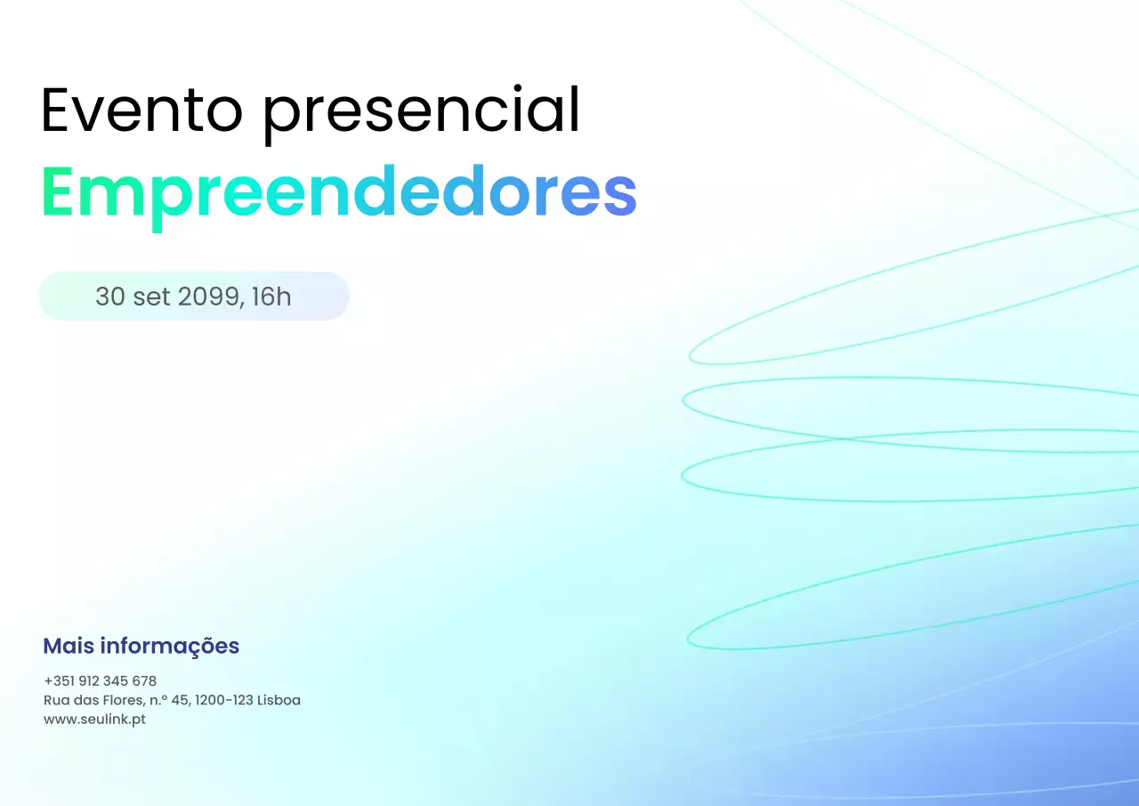 evento empresarial moderno azul