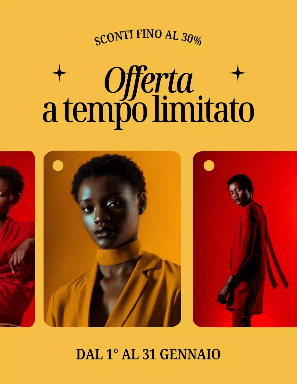 Promozione moda moderna arancione