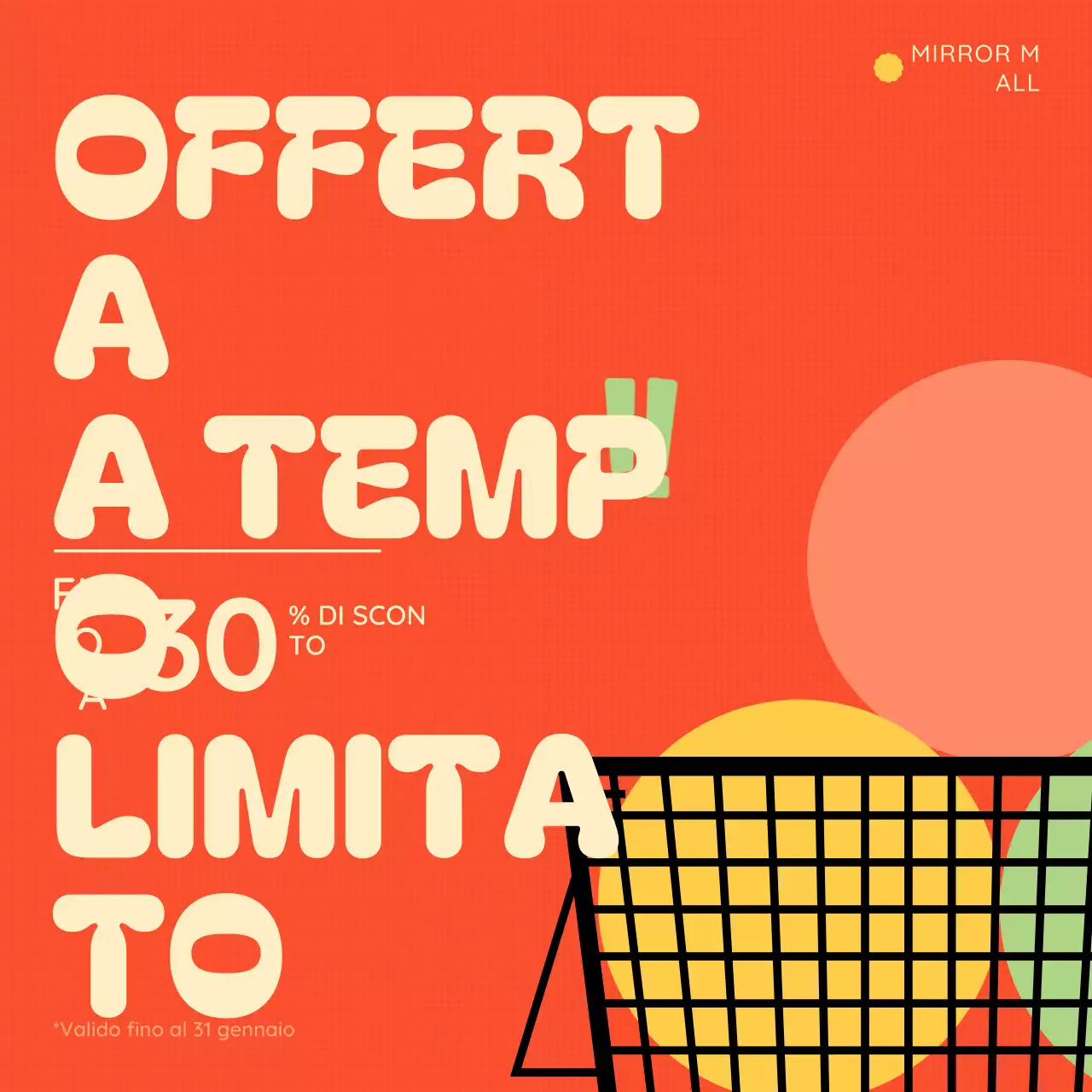 promozione vendita retrò arancione