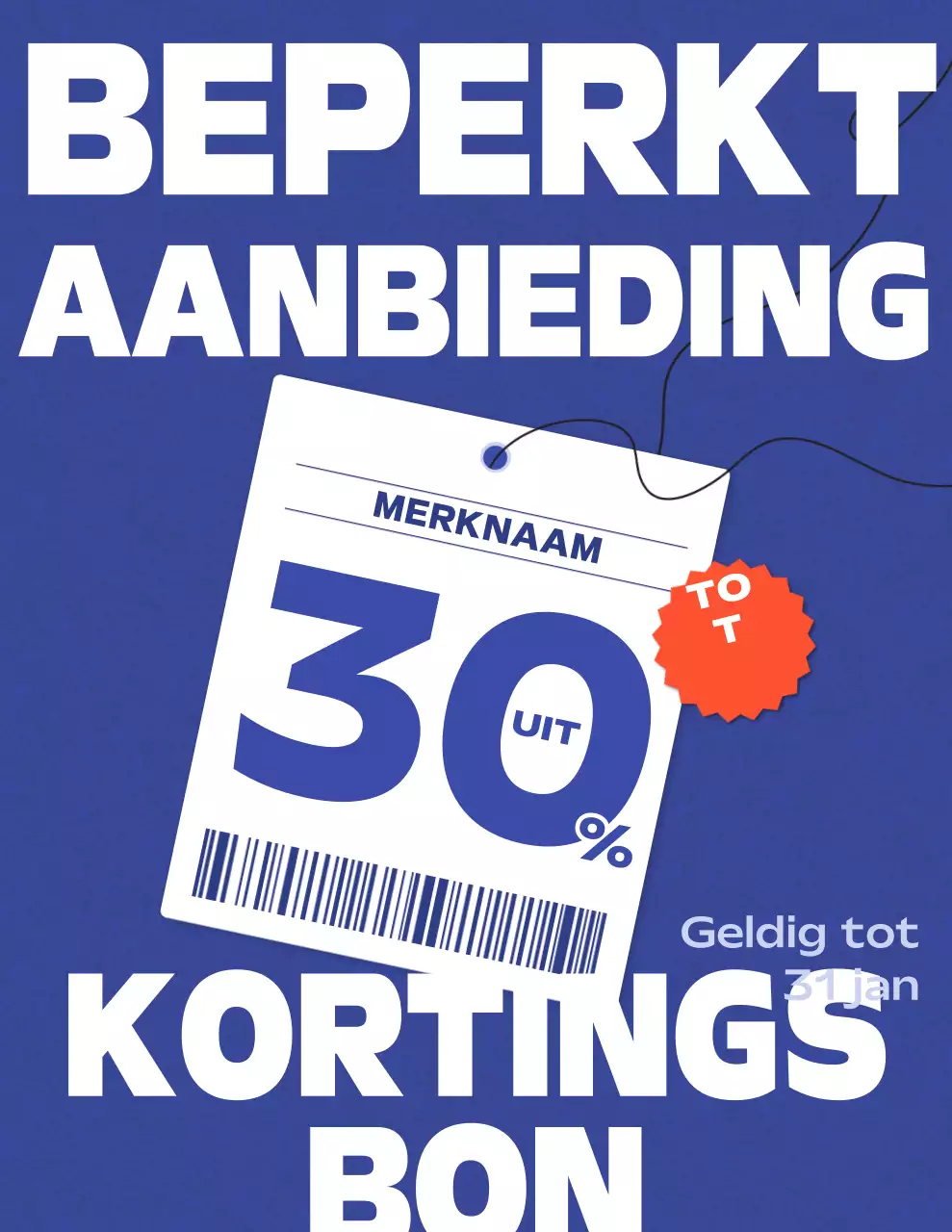 blauwe, opvallende aanbieding