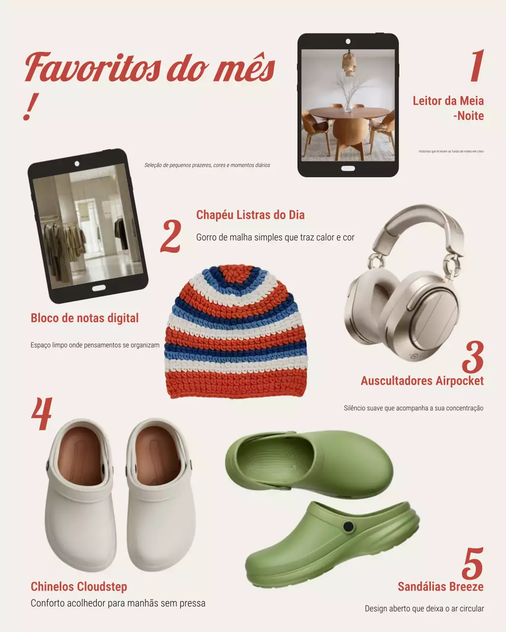 Postagem no Instagram sobre promoção de estilo de vida moderno em tons de bege