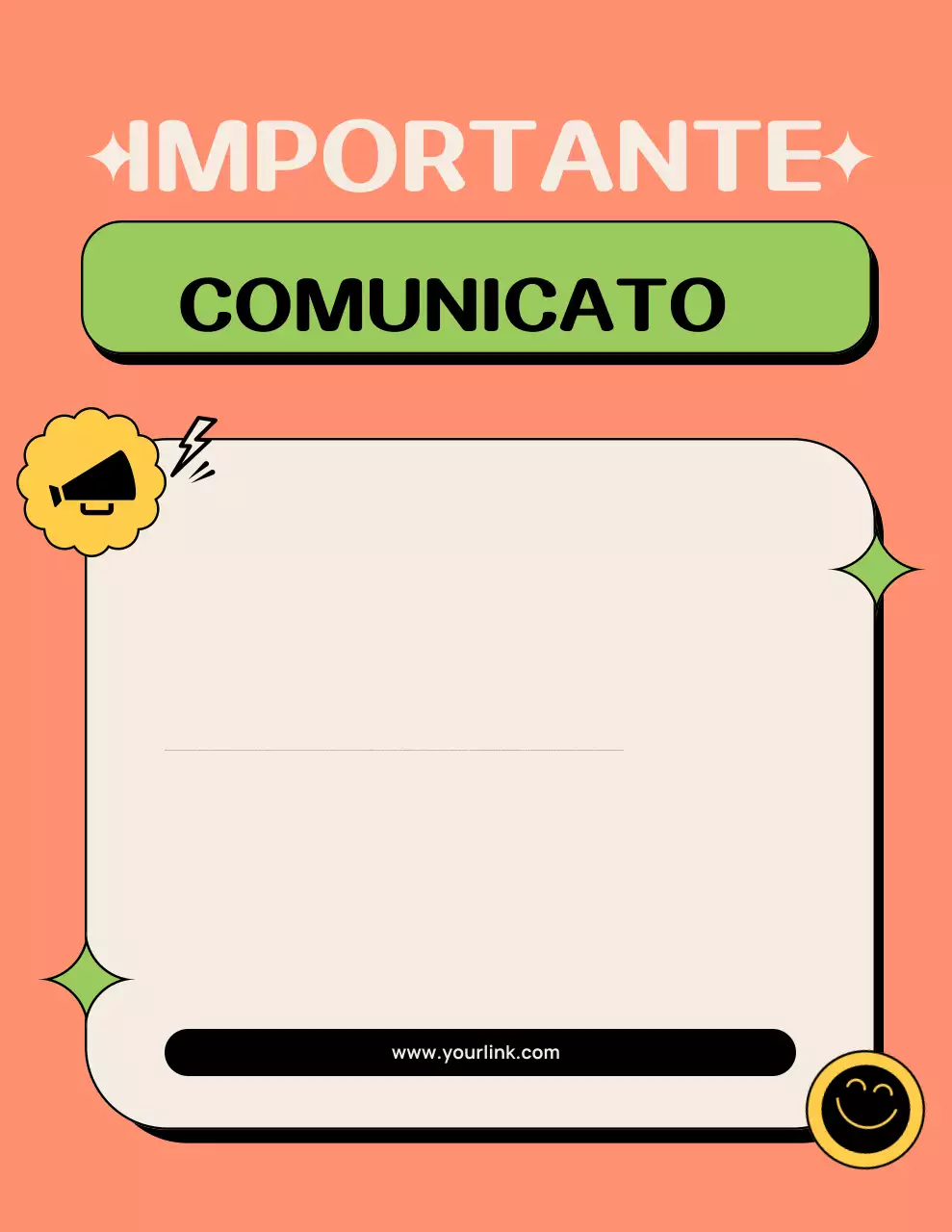 Lettera di avviso di annuncio della politica Coral Retro