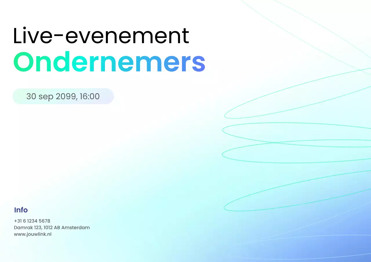 blauw modern zakelijk evenement