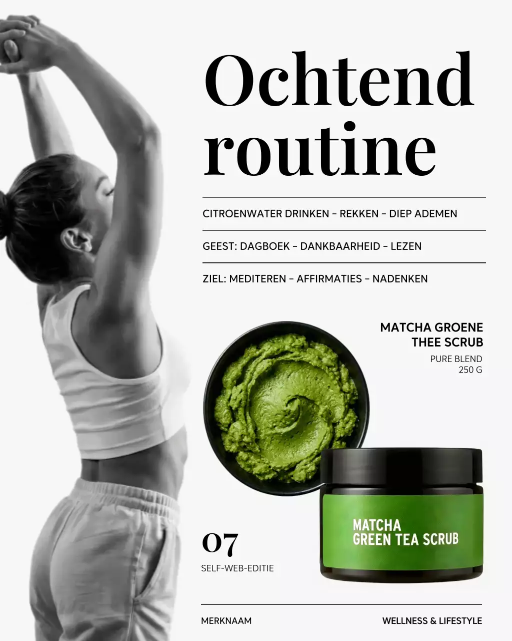 Grijze en groene moderne wellnessgids