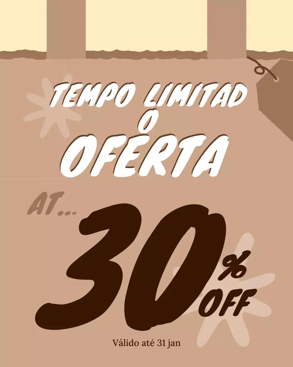 promoção retrô marrom