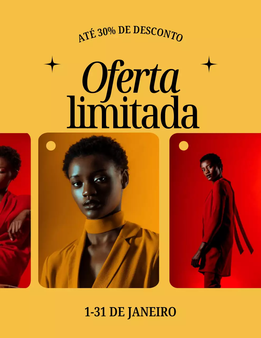 Promoção de moda moderna laranja