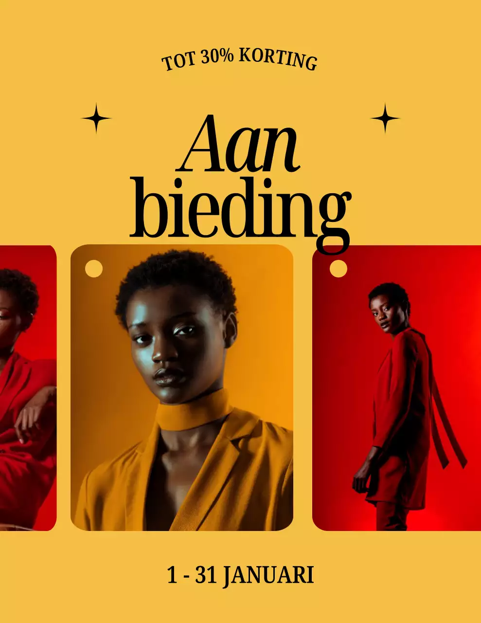 Oranje moderne modepromotie