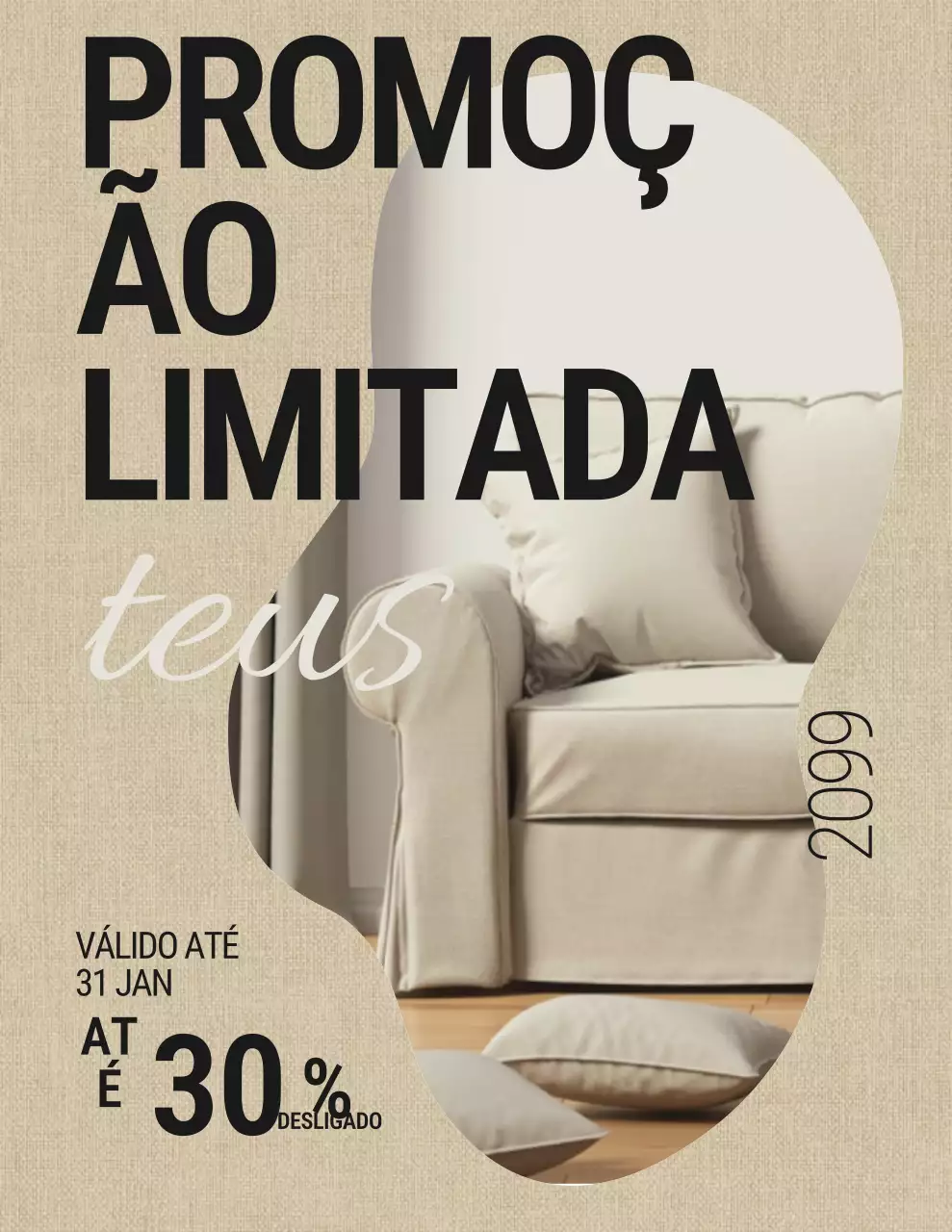 Promoção de móveis modernos bege