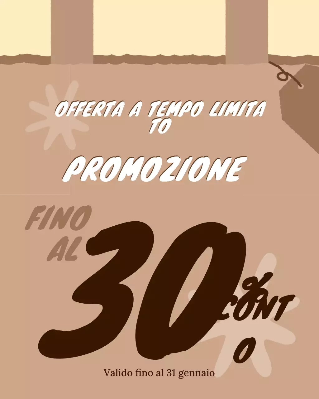 promozione vendita retrò marrone