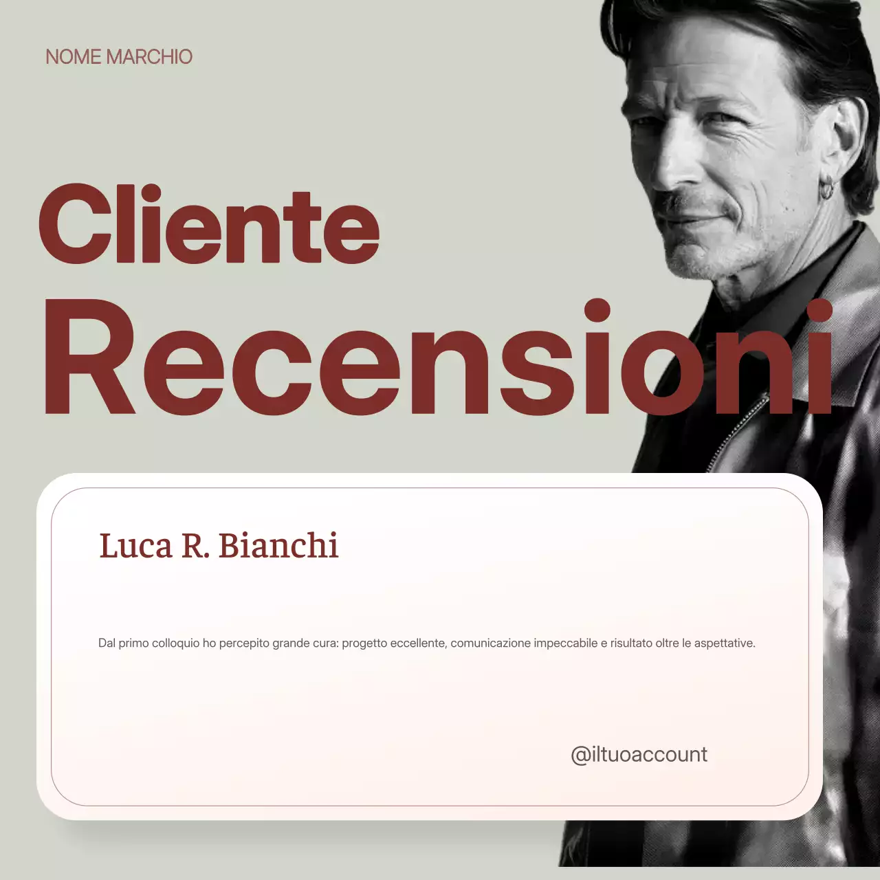 Pubblicità di recensioni dei clienti di Beige Modern su Instagram