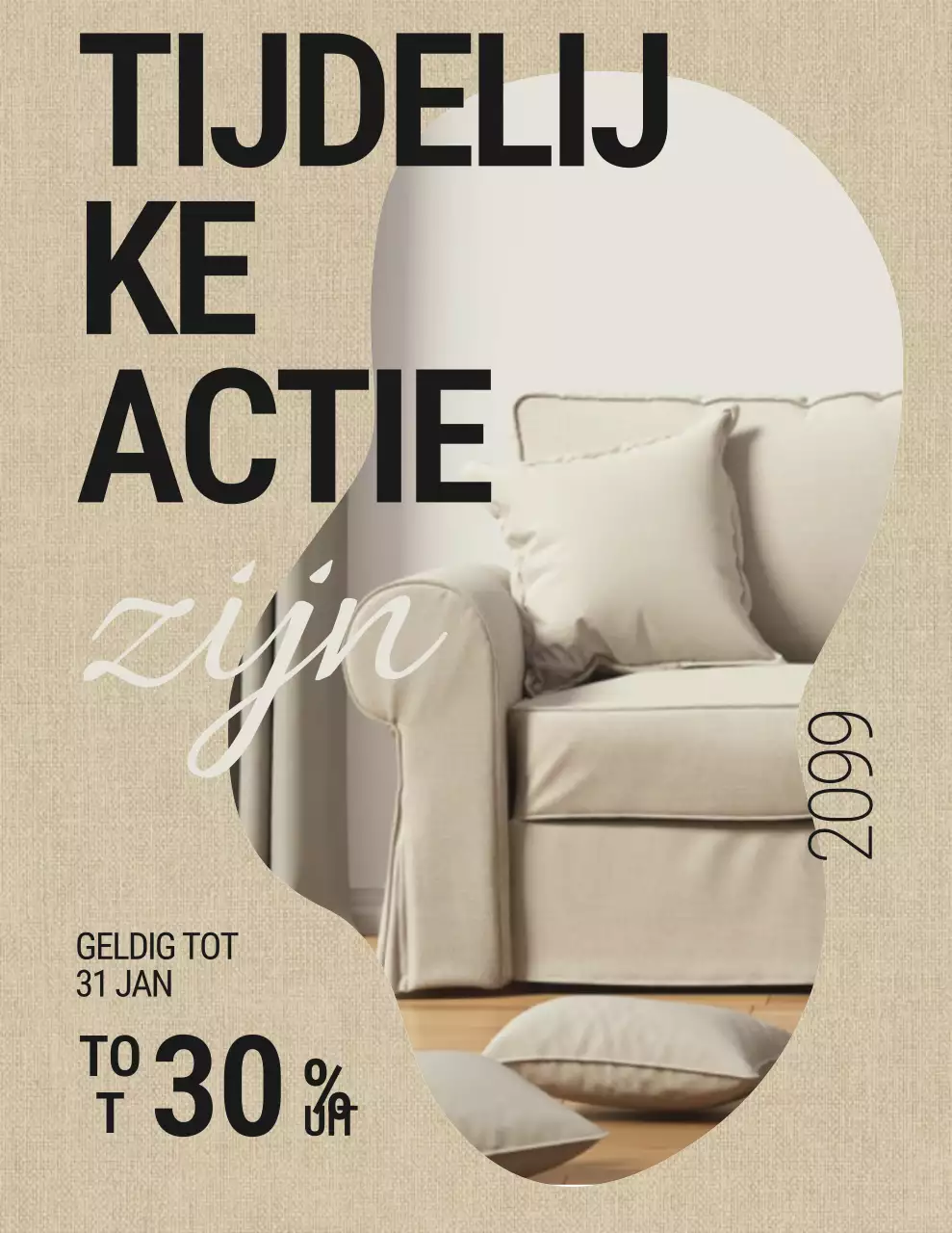 Aanbieding voor moderne beige meubels