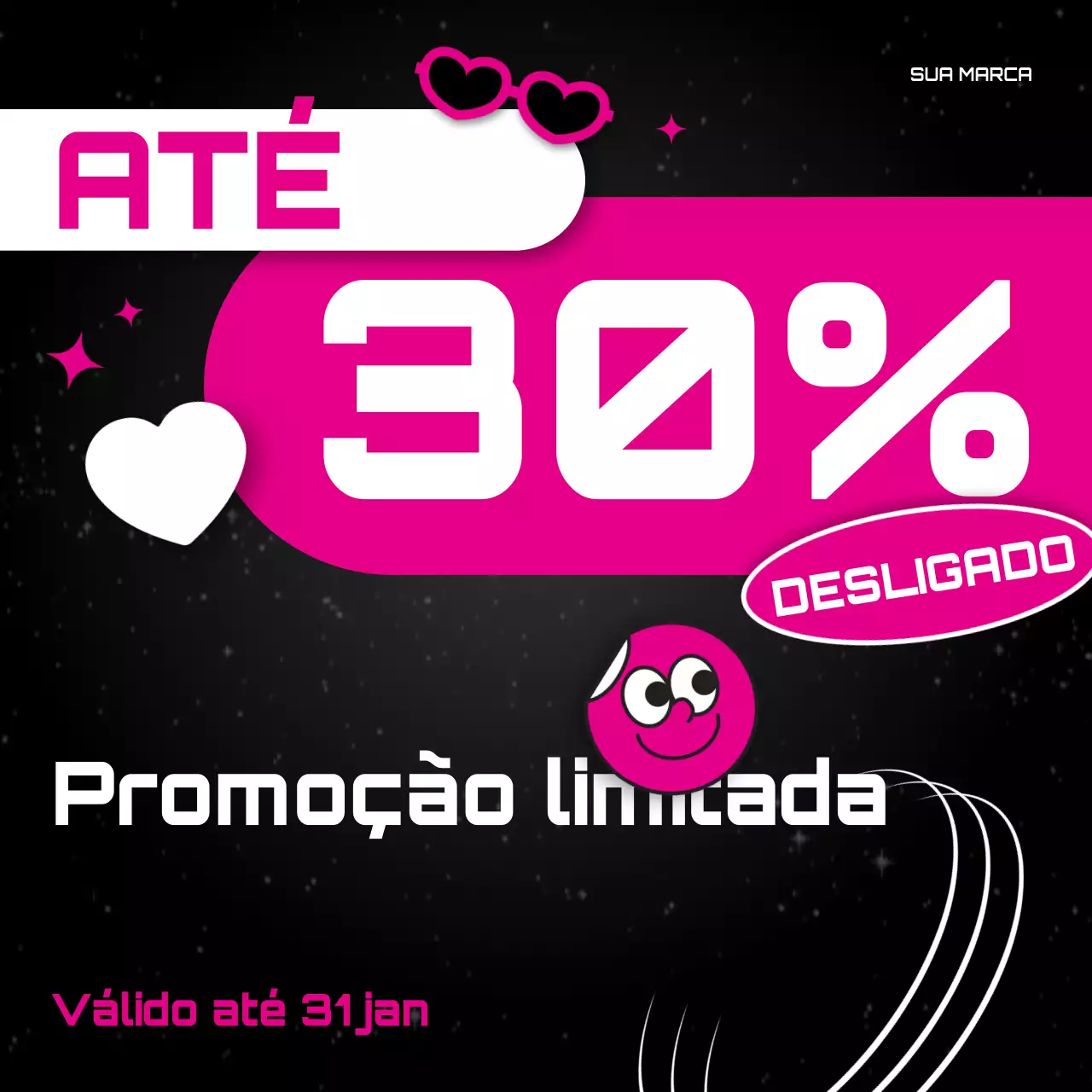 promoção de venda moderna rosa