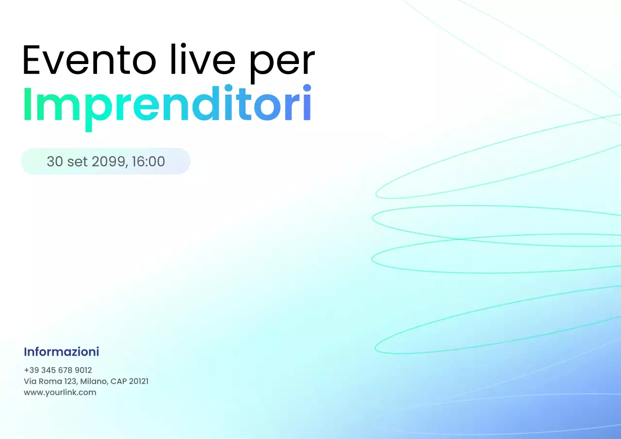 evento aziendale moderno blu