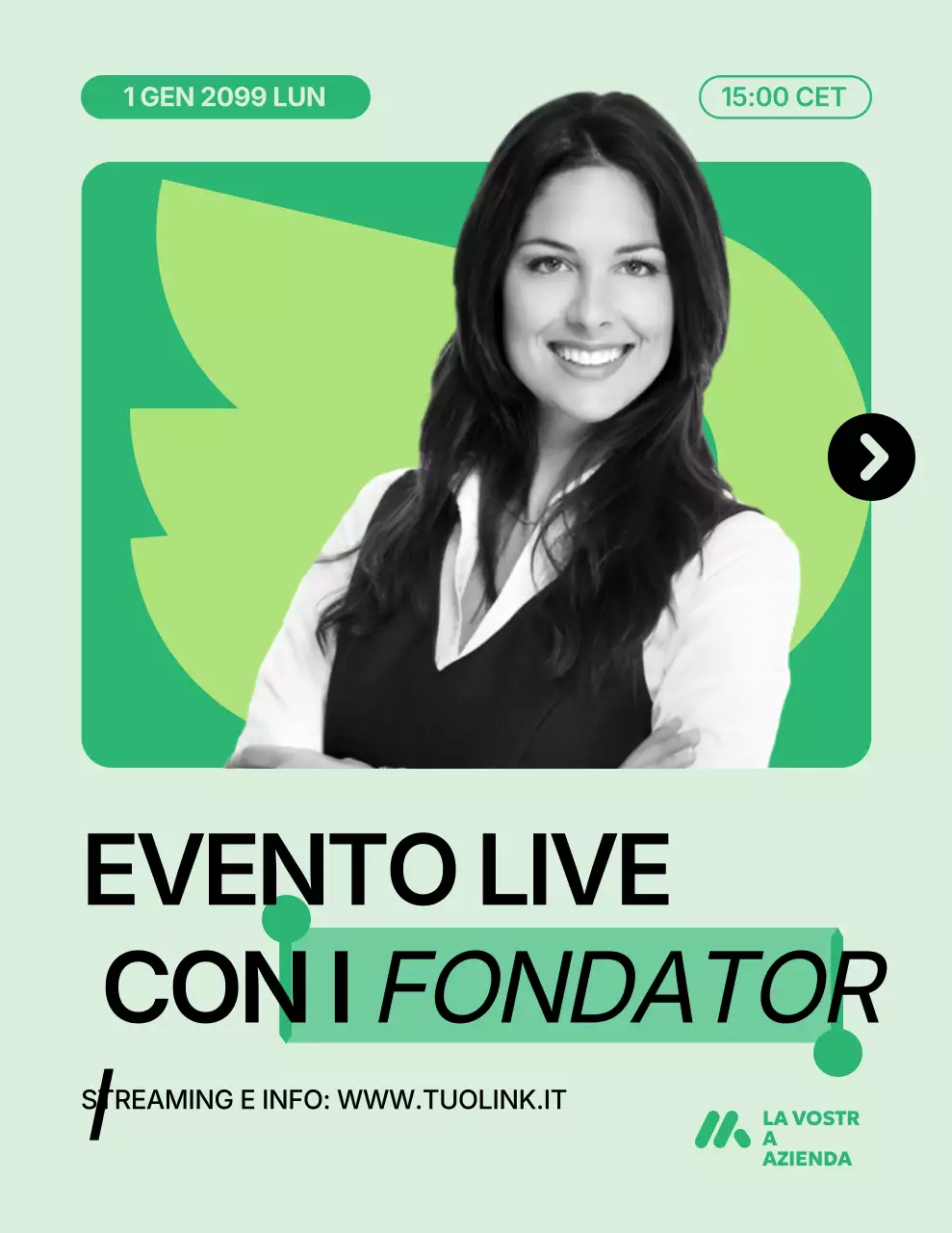 Annuncio aziendale moderno di Mint