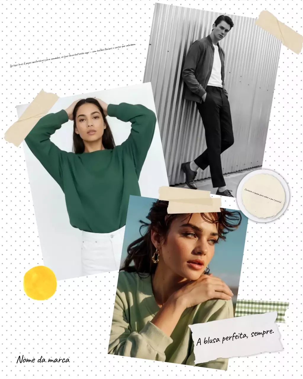 Publicidade de moda moderna e sustentável no Instagram