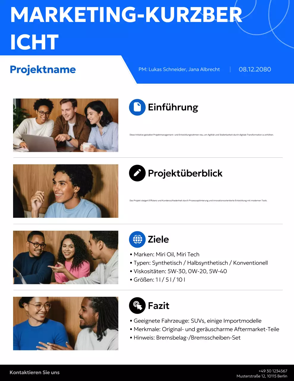 Projektbeschreibung „Blue Modern“