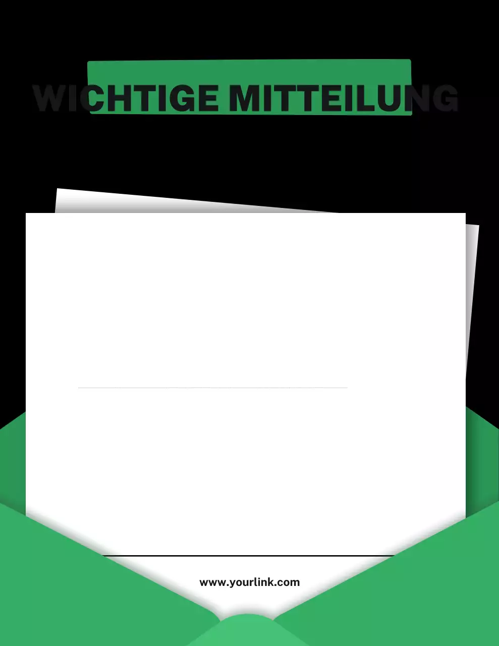 Ankündigungsschreiben für ein grünes, modernes Unternehmen