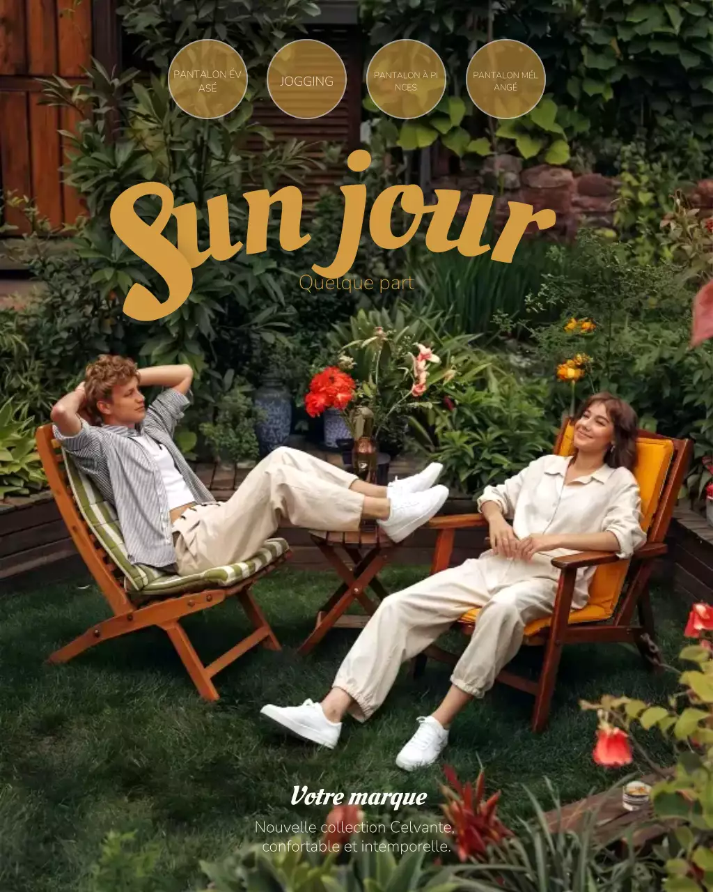 Publicité de mode rustique verte sur Instagram