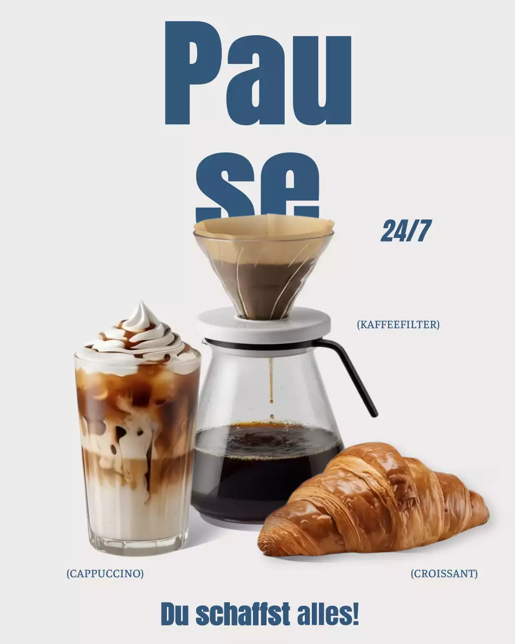 Instagram-Post mit Werbung für White Modern Coffee