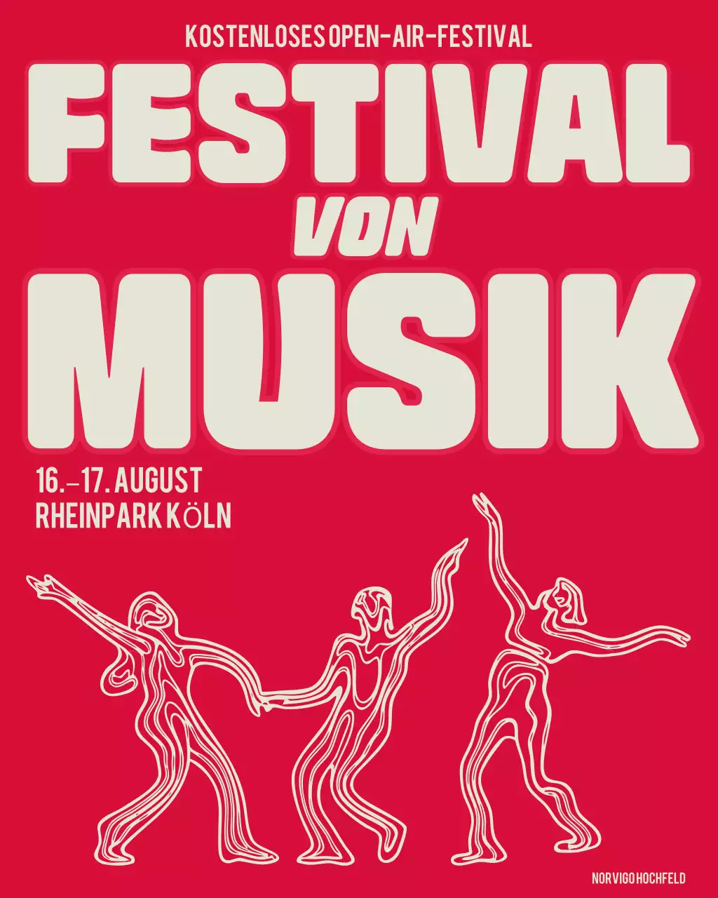 Ankündigung des Red Bold Festivals auf Instagram