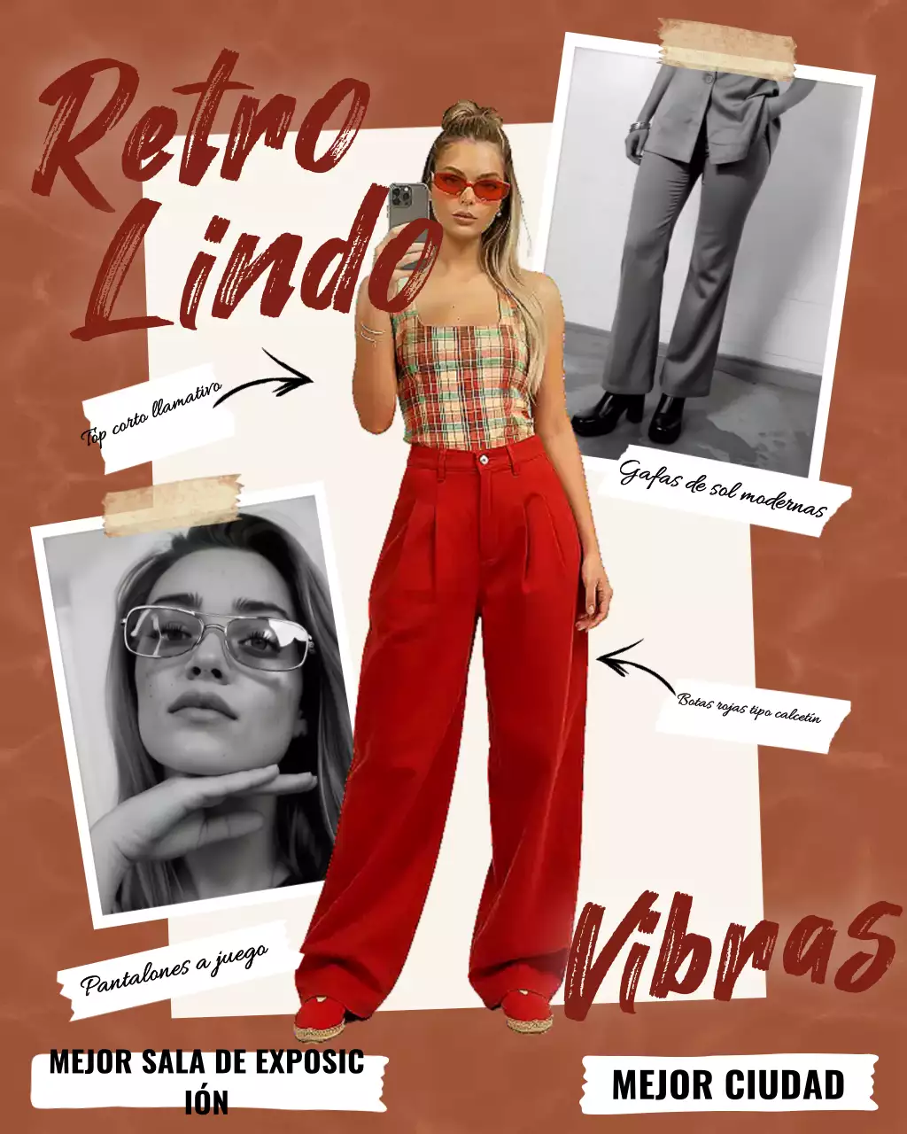 Publicidad de moda retro en Instagram Vertical