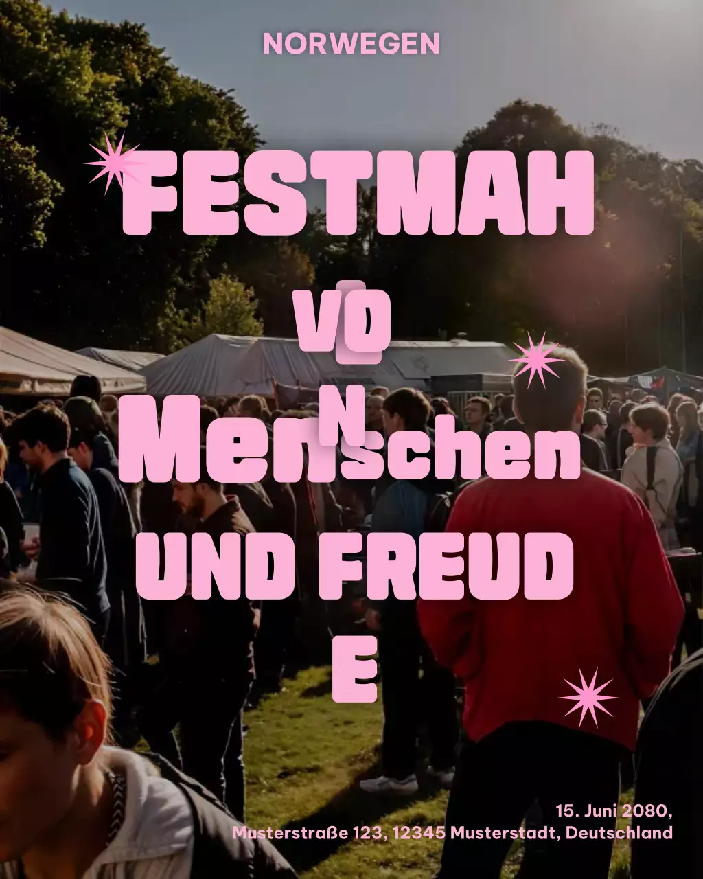 Einladung zum Pink Retro Festival (Instagram-Post)