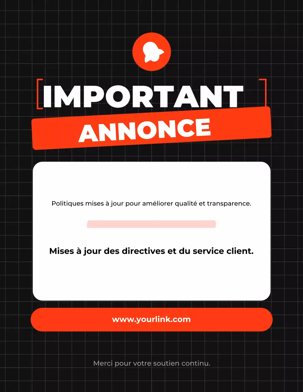 annonce politique orange gras