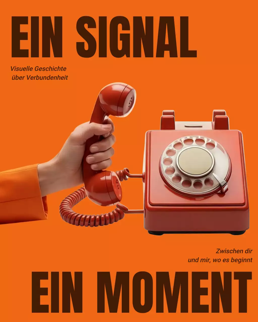Instagram-Post mit Werbung für orangefarbene Retro-Musik