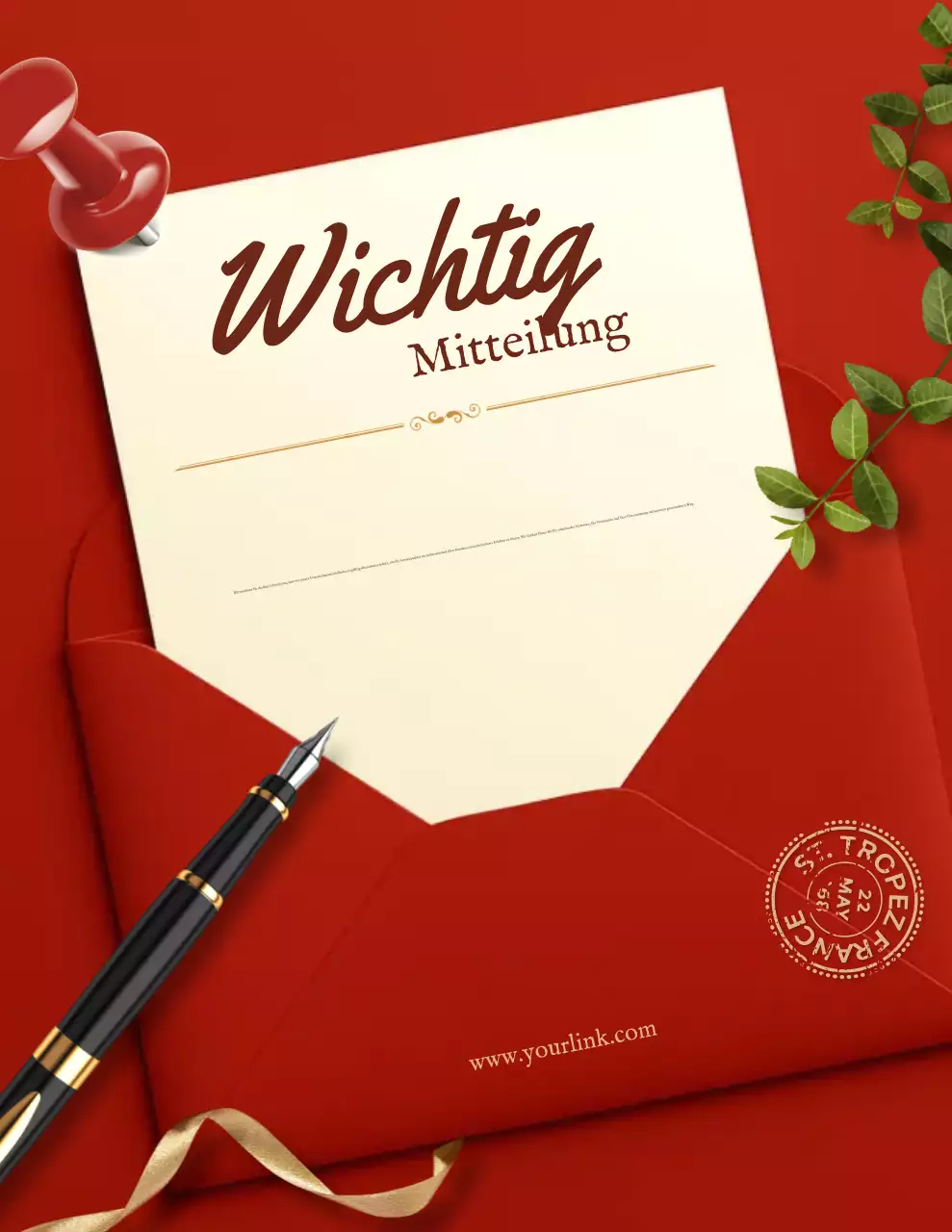 Red Elegant Ankündigung