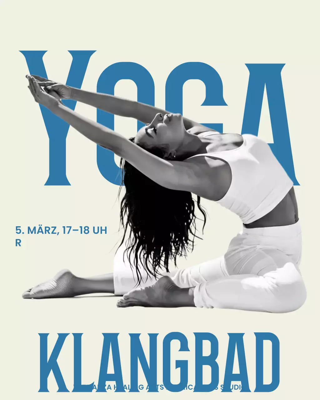 Instagram-Post zur Bewerbung des Blue Modern Yoga Events