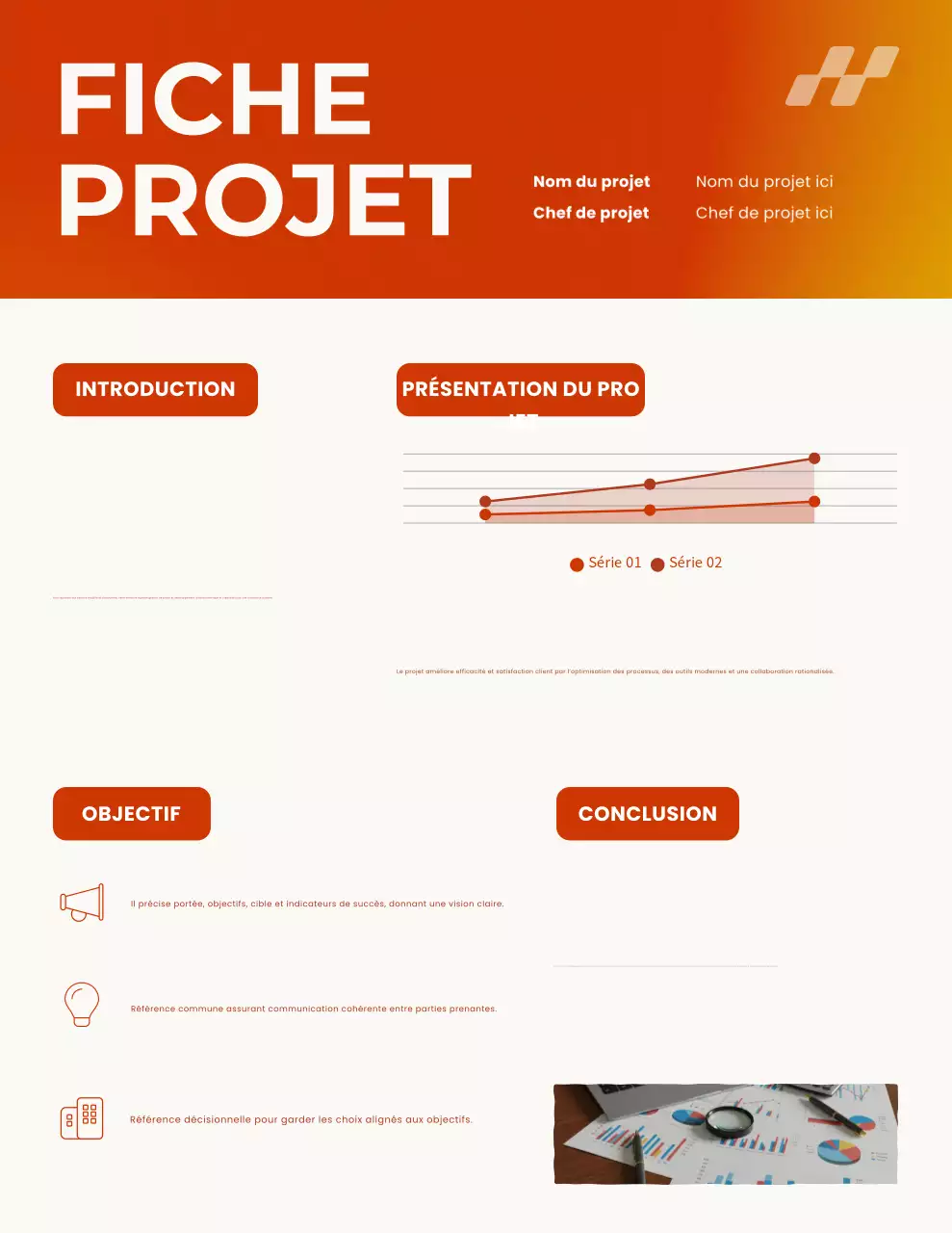 Lettre de documentation du projet Orange Modern