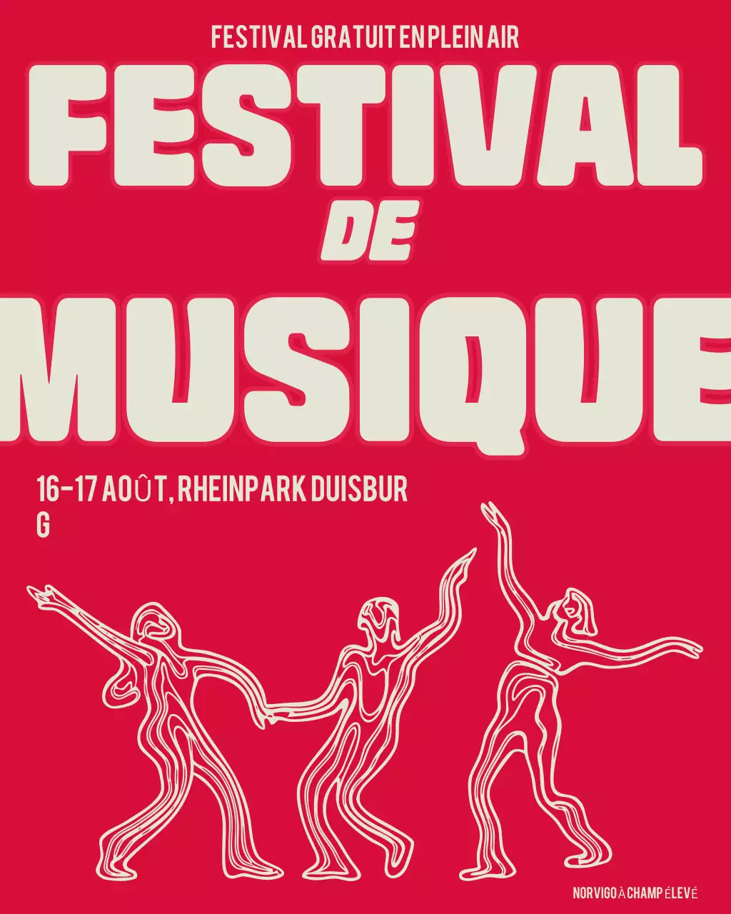 Annonce du festival Red Bold - Publication Instagram