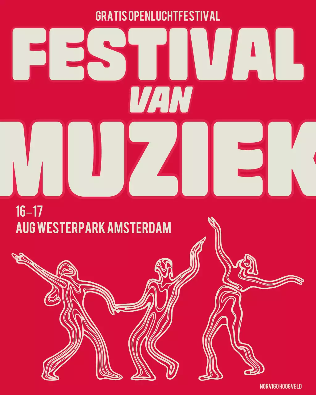 Aankondiging van het Red Bold Festival via Instagram-bericht