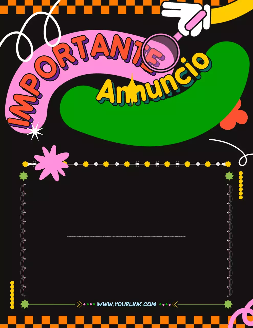 Annuncio aziendale retrò colorato