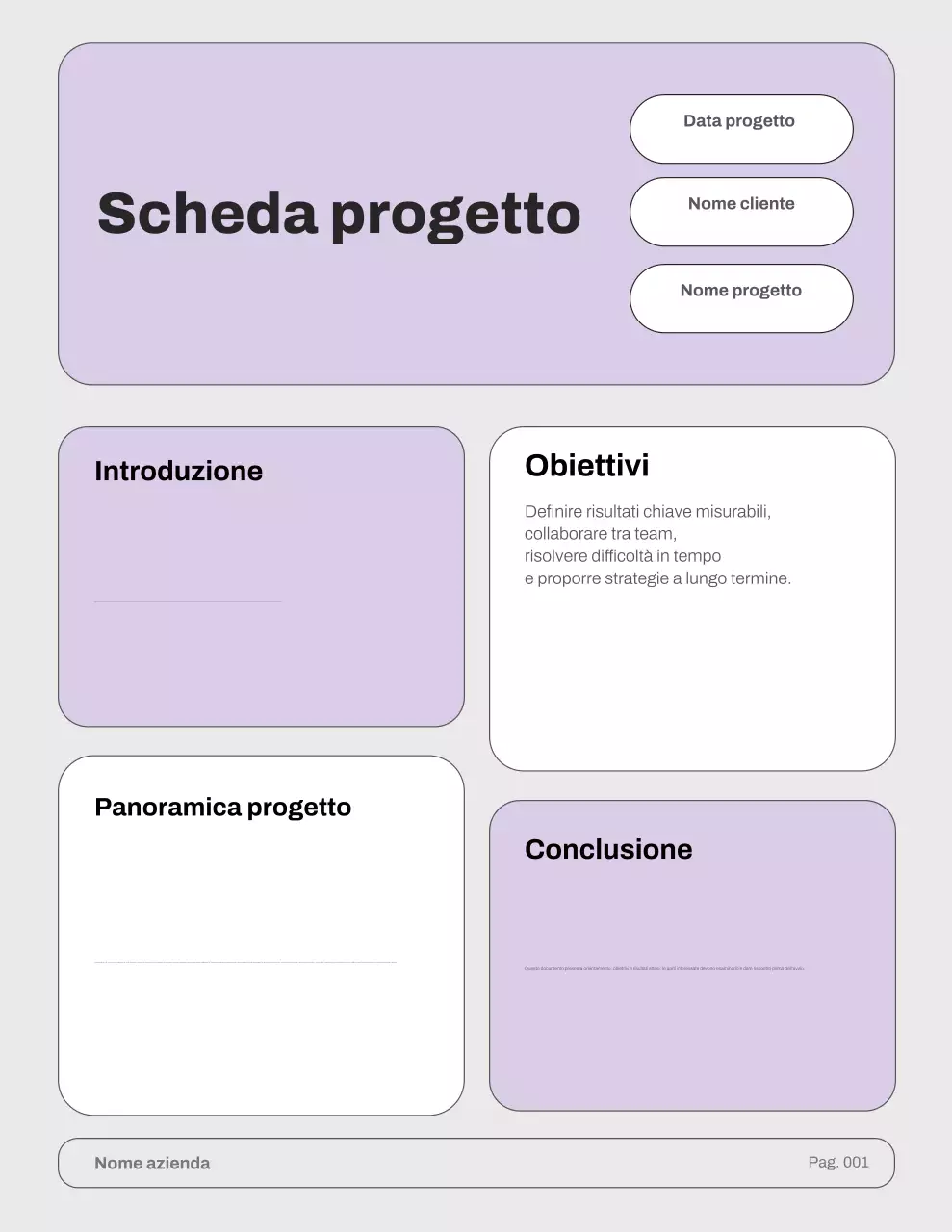 Linee guida del progetto Purple Modern