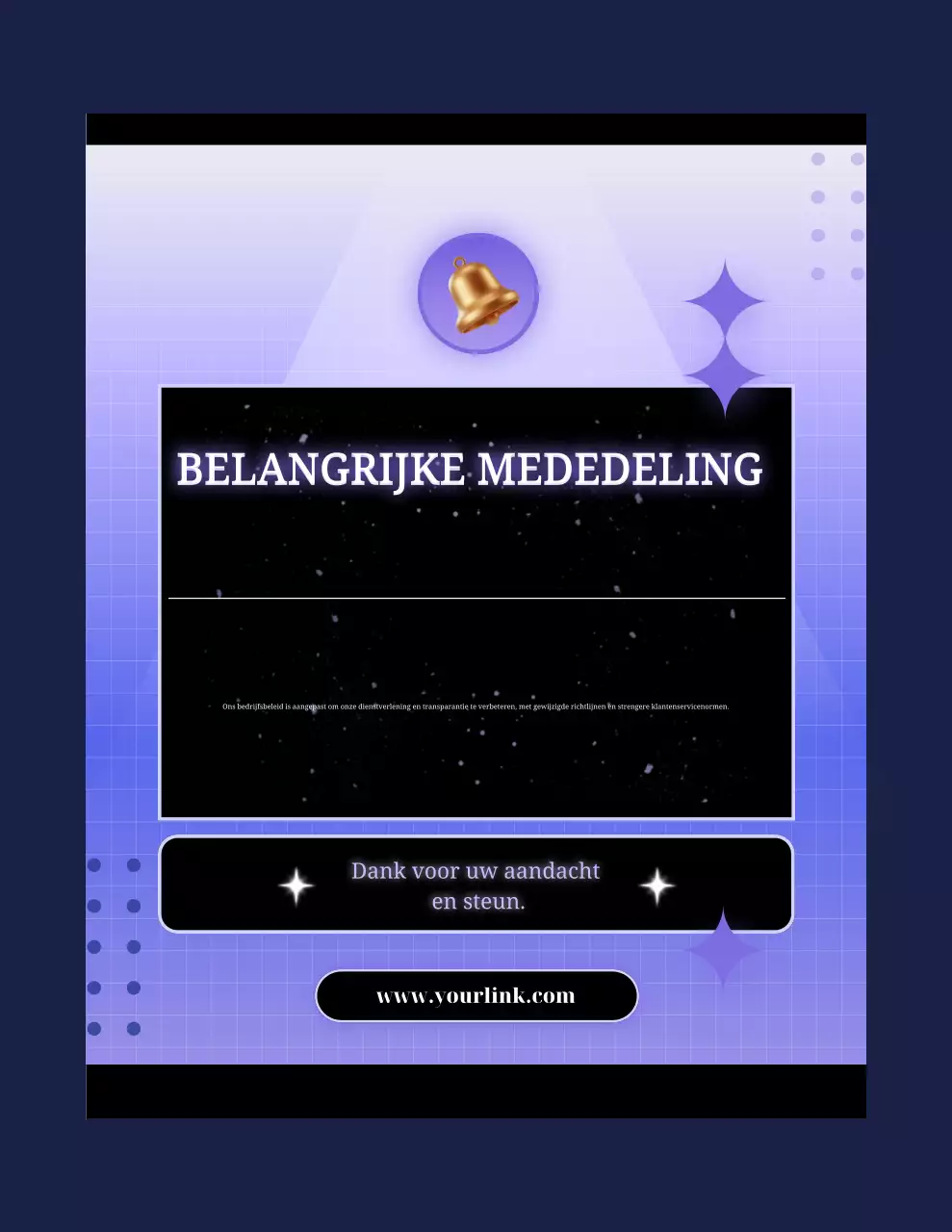 Aankondiging Purple Modern