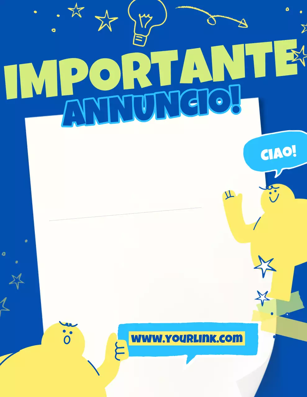 Annuncio della Blue Bold Company