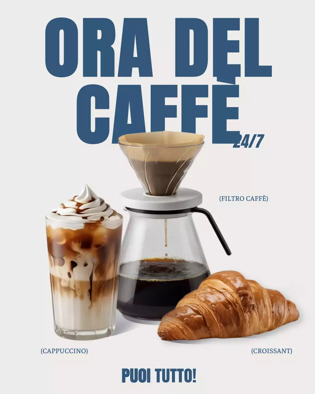 Post di Instagram pubblicitario del caffè moderno bianco