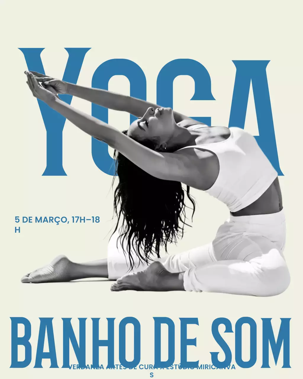 Postagem no Instagram sobre a promoção do evento Blue Modern Yoga