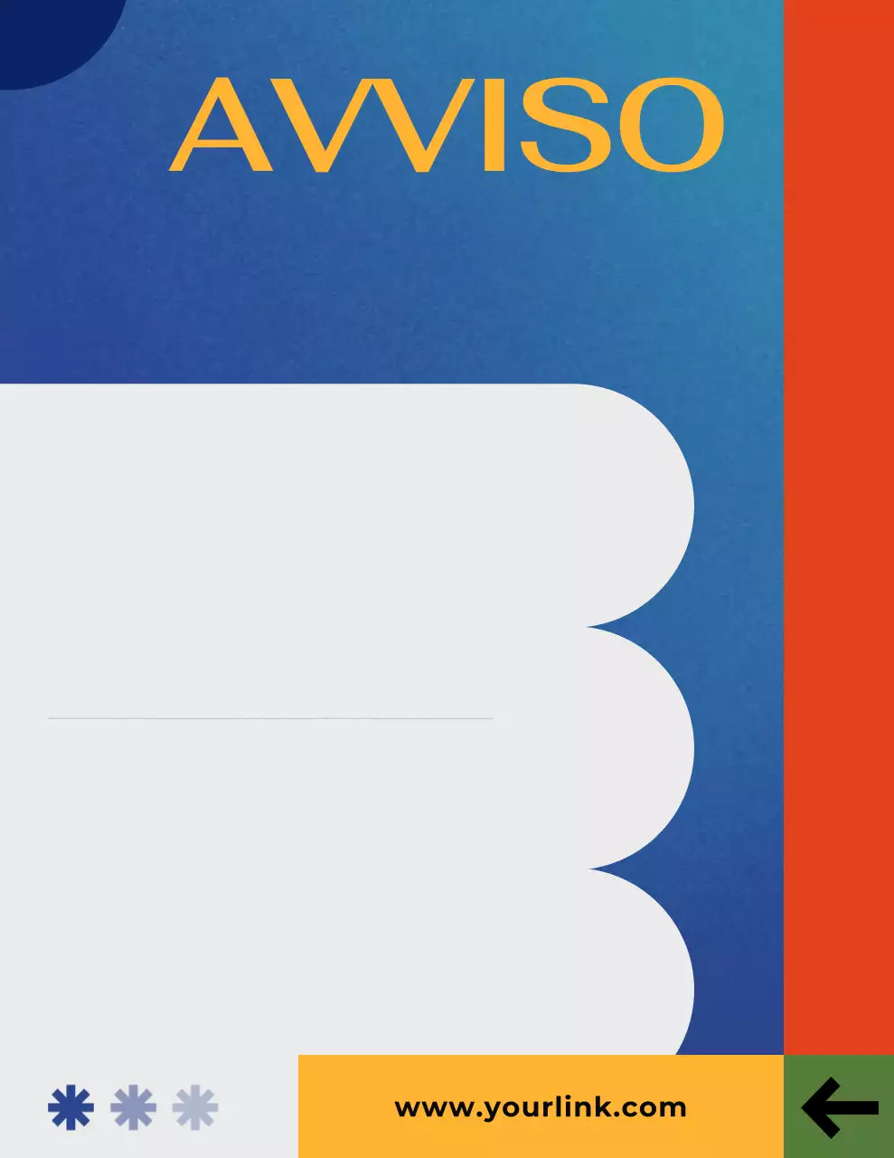 Avviso di annuncio Blue Modern